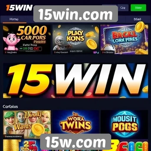 A variedade de jogos disponíveis no 15win.com